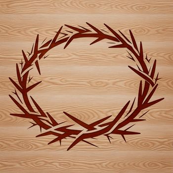 Religious symbol featuring a crown with thorns, designed as a vector graphic.