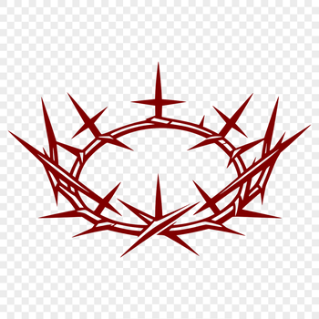 A 2D representation of the Crown of Thorns from Christian iconography, available in SVG format.