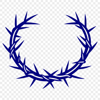 A symbol from Christian tradition, this SVG graphic depicts a crown made of thorns.