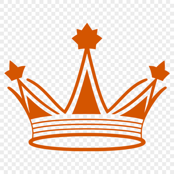 A vector illustration of a regal crown with ornate details.