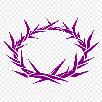 A detailed digital illustration of a crown made from thorns, symbolic in Christian tradition.