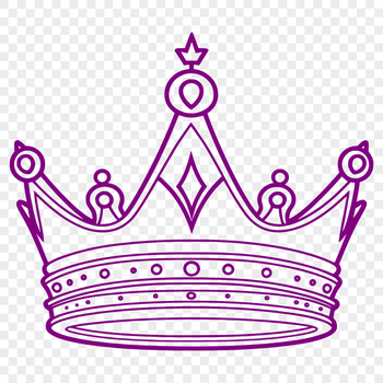 A detailed crown design created in vector format for digital use.