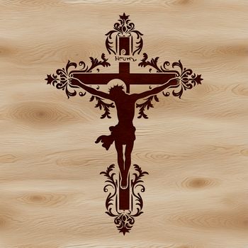 Religious symbol featuring a detailed cross design available as a downloadable SVG file.