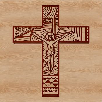 A simple illustration of a Christian crucifix, often used in religious contexts.