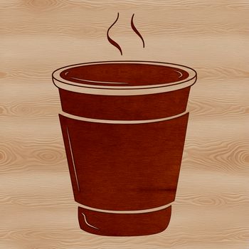 A simple vector illustration of a coffee cup, suitable for digital design and cutting projects.