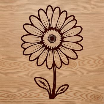 High-resolution vector graphic of a single daisy bloom for commercial or personal projects.
