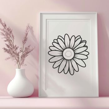 A simple vector illustration of a daisy flower, ideal for digital and printing uses.