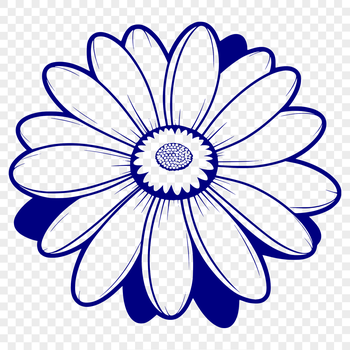 A colorful illustration of a daisy flower in vector format.