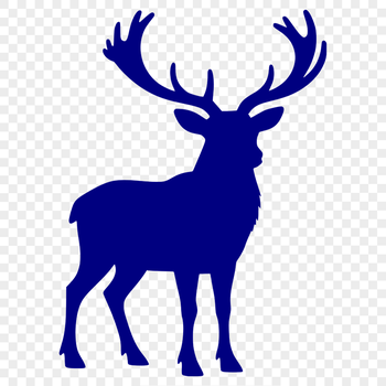 A vector illustration of a reindeer animal in a festive Xmas theme.