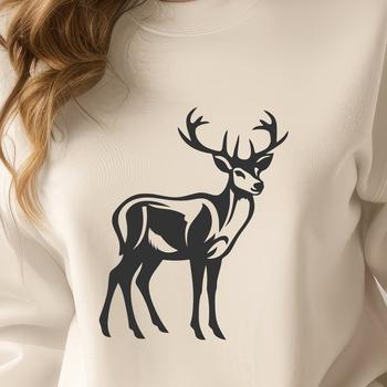 A close-up illustration of a white-tailed deer in its natural habitat, suitable for various design projects.