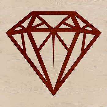 A geometric representation of a diamond shape in a vector format.