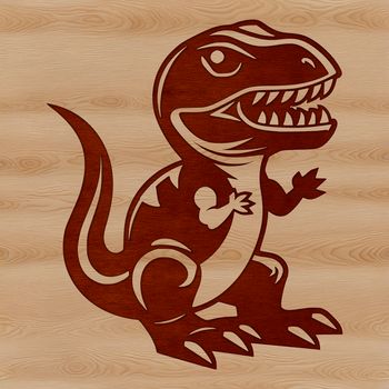 A prehistoric t rex dinosaur illustration in a vector format.