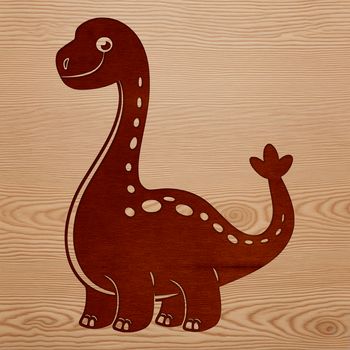 A prehistoric brachiosaurus, a type of long-necked herbivorous dinosaur from the Jurassic period.