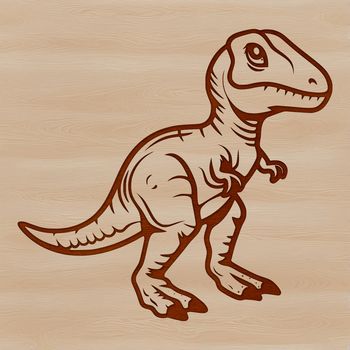 A detailed SVG vector art image of a dinosaur for commercial or personal use projects.