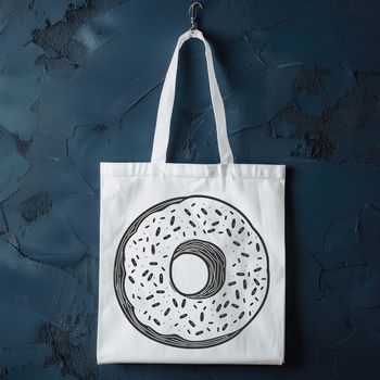 A stylized illustration of a donut, suitable for vector graphics and design applications.