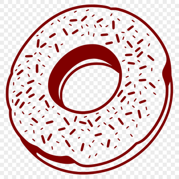 A high-quality digital image of a donut designed with precision and scalability in mind.