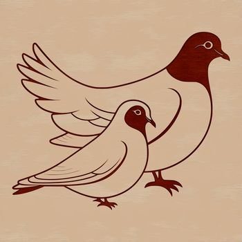 A simple illustration of a dove in flight, suitable for digital design projects.
