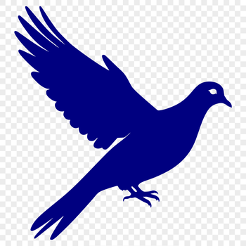 A single dove perched on a branch, depicted as a vector graphic.