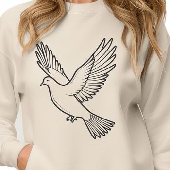 A high-quality vector illustration of a dove in various colors.
