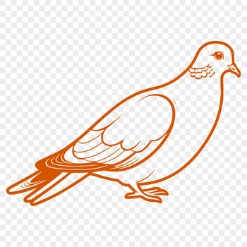 A detailed illustration of a dove in vector format, suitable for digital applications.