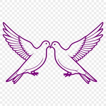 A simple illustration of a white dove perched on a branch, suitable for use in various design contexts.
