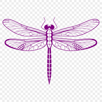 A colorful illustration of a dragonfly in flight, suitable for vector art design.