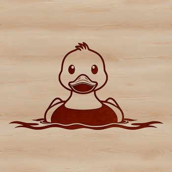 Illustration of a duck as vector graphic artwork.