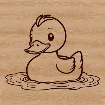 A detailed illustration of a duck in a vector format.