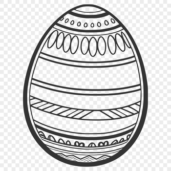 A traditional Easter egg design made from vector shapes, suitable for digital cutting and crafting.