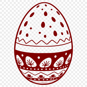 A colorful hand-drawn Easter egg made from vector art.