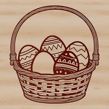 A stylized vector graphic representation of an Easter egg, suitable for crafting and design projects.