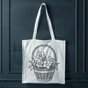 A single daffodil flower in full bloom, ideal for Easter-themed designs and vector art projects.