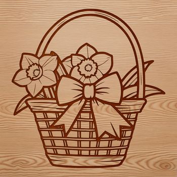 An isolated SVG design of a single daffodil flower in full bloom, ideal for nature-inspired graphics.