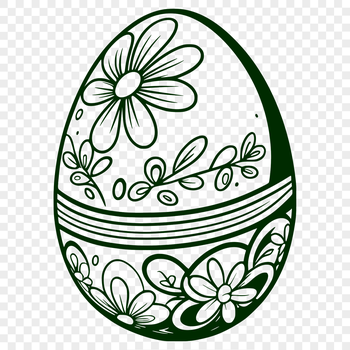 A colorful Easter egg design suitable for digital cutting machines like Cricut or laser cutters.