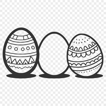 A colorful Easter egg illustrated in vector format.