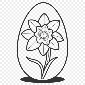 A decorative Easter egg designed with vector graphics, suitable for various digital and print applications.
