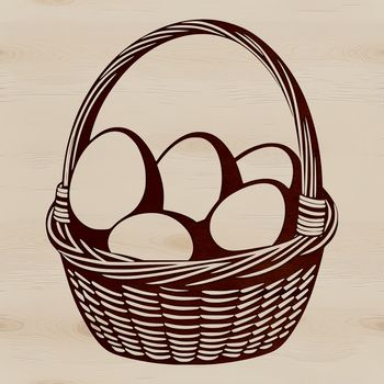 A colorful hand-drawn Easter egg with floral patterns and spring elements.