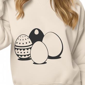 A colorful hand-drawn Easter egg design, suitable for various digital applications.