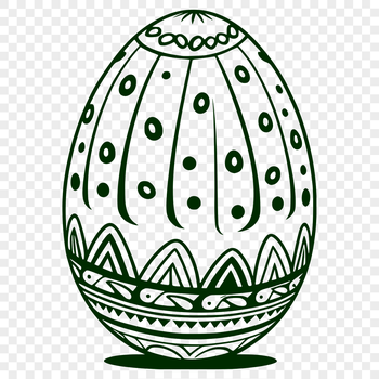 Easter egg design made using vector graphics in an SVG file format.