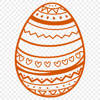 A colorful Easter egg design created as a vector image.