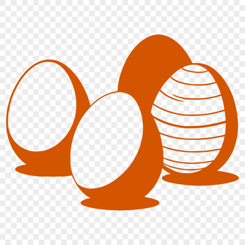 A colorful hand-drawn Easter egg design created using vector art software.