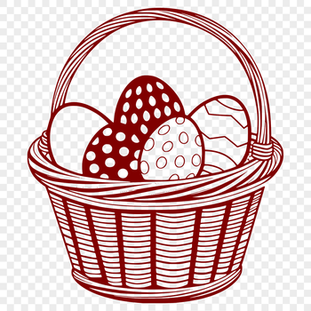 A colorful Easter egg design with intricate patterns, suitable for vector graphics and cutting machines like Cricut.