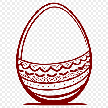 A stylized digital representation of a traditional Easter egg, created using vector art techniques.