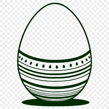 A hand-drawn vector illustration of a colorful Easter egg.