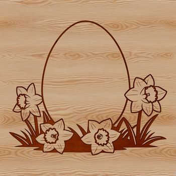 A colorful hand-drawn Easter egg illustration in vector format.