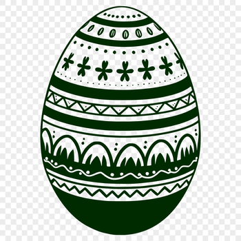 A colorful Easter egg designed in vector format for digital use.