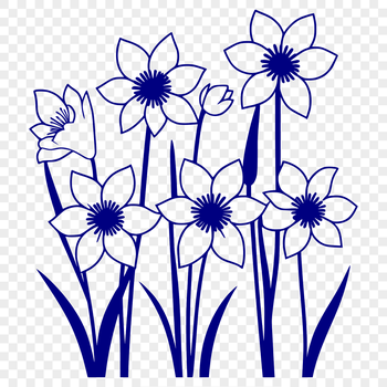 A simple illustration of a daffodil flower, suitable for vector design and editing.