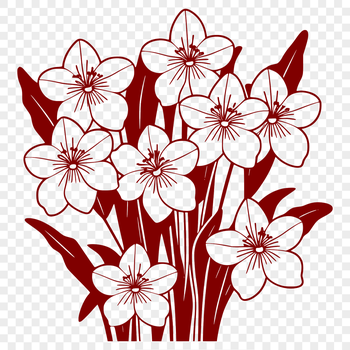 A bright yellow daffodil flower with white trumpet-shaped center, suitable for spring-themed designs and Easter celebrations.