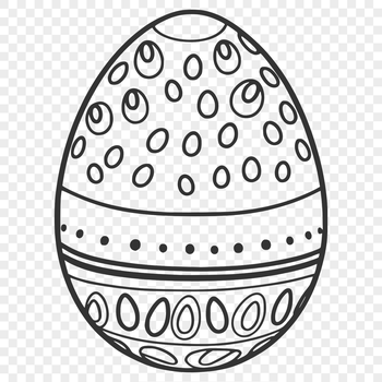 A colorful Easter egg with intricate designs, suitable for vector art and cutting machine projects.
