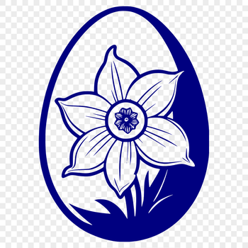 A stylized illustration of a traditional Easter egg, suitable for various design applications.
